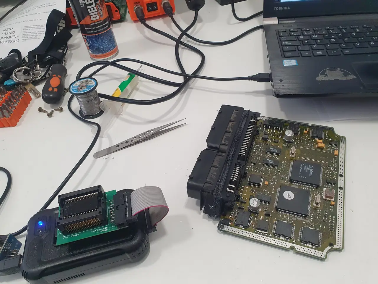Open ECU on the electronics workbench
