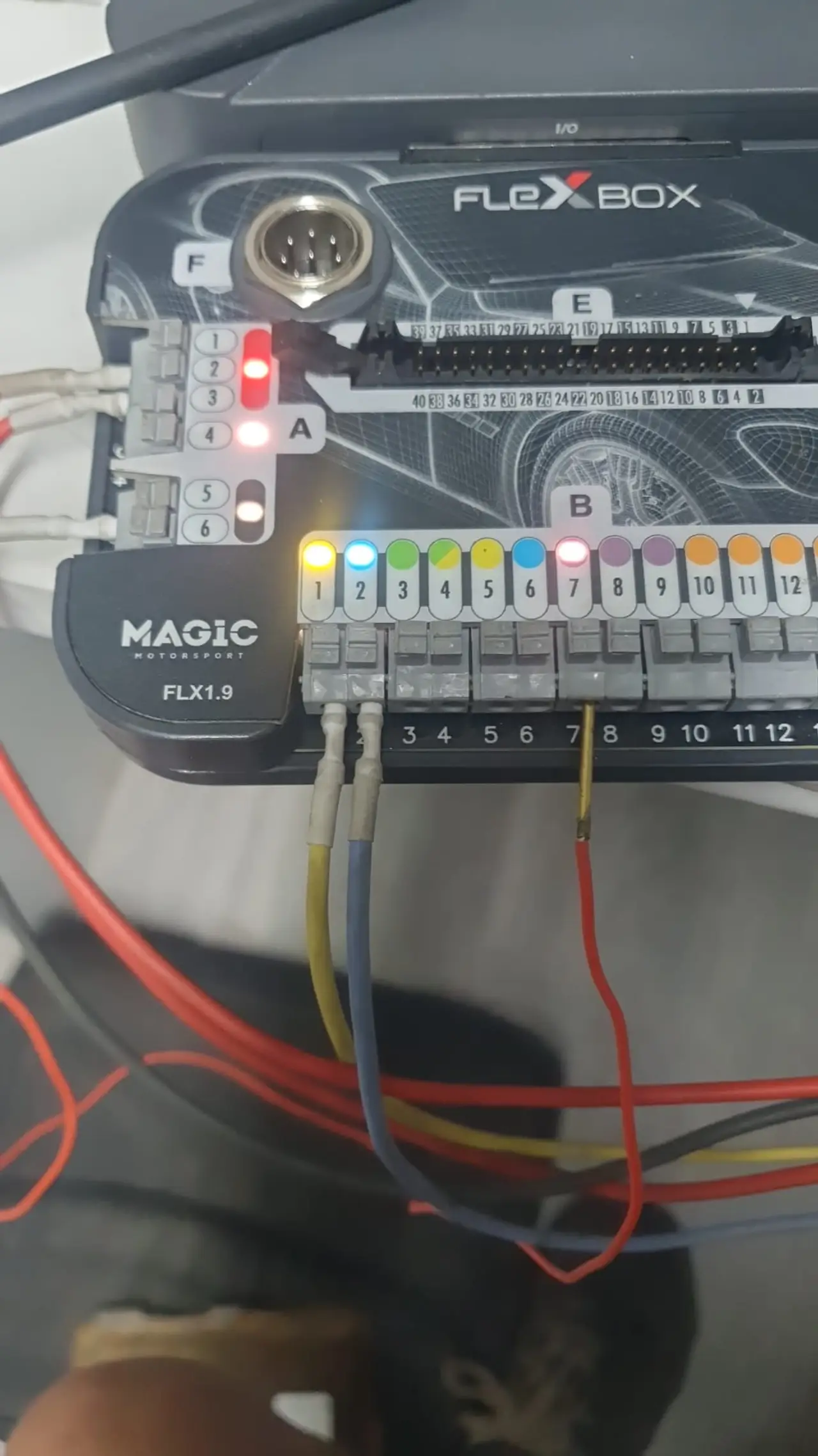 Professional tool connected to an ECU